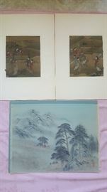 Chinese silk paintings