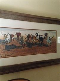 Texas longhorns : 136/500 - by artist George Bootwill