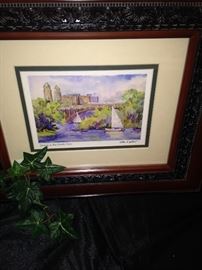 Framed and matted - "Sailing on the Charles River" by Peter  Spataro