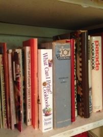 Cookbooks including "The Joy of Cooking" (This bestselling book  is the one Julia Child called “a fundamental resource for any American cook.”)