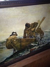 Fisherman in small boat