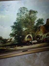 "Half-Way House" by William Shayer (1787–1879),  an English landscape painter and figure painter 