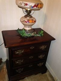 Decorative lamp; one of two night stands