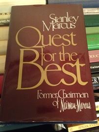 "Quest for the Best" - autographed book by Stanley Marcus
