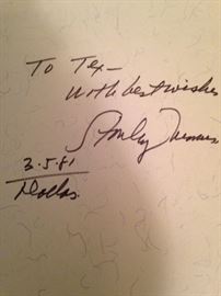 Autographed book by Stanley Marcus