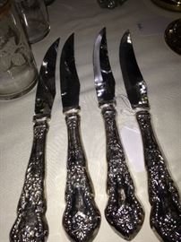 Silver plate knives (stainless steel blades) - Sheffield England