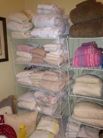 Sheet, towels, and blankets