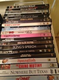 Some of the many DVD's