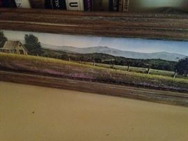 Long and lean Dan Brown art of Ft. Worth ---  He paints scenes of Texas nostalgia.