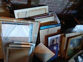 Framed and unframed art
