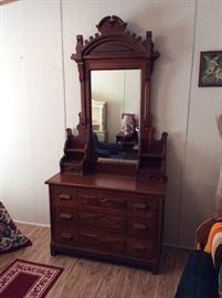 Very nice Antique dresser& mirror