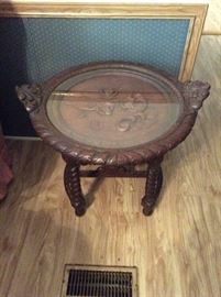 Very nice Antique table with removable glass top