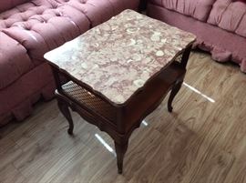 Antique marble top coffee table