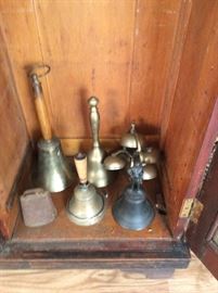 Antique bells and vintage hand bells