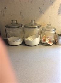 Large glass canister set