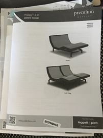 Prodigy adjustable split king size bed frame and mattresses- only 2 moths old! No stains or wear