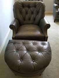 Leather Chairs & ottoman