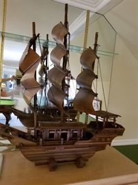 Large Wood Ship for Display