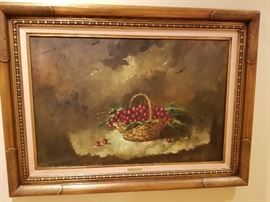 Basket of Cherries - Caesarino Monti