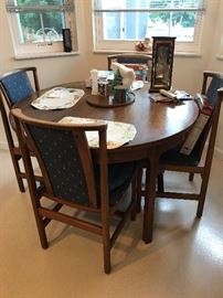 MID CENTURY TABLE AND CHAIRS
