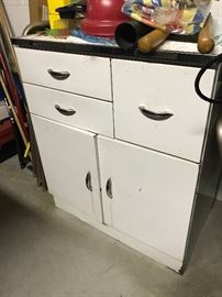 VINTAGE PORCELAIN METAL CABINET