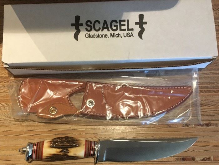 Scagels Medium Field Knife in original box.