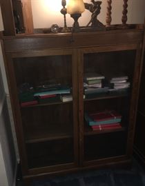 Oak tw0-door bookcase