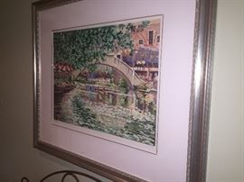 Framed watercolor