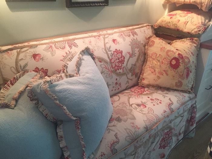 Bench seat - slipcovered - 3 different sets of slipcovers available (2 shown here)