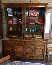 Double Hutch Cabinet...Right Sides features a Collection of Marbles!