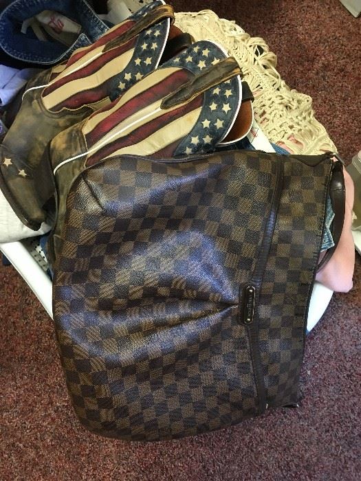 Louis Vuitton Handbag, Dan Post Americana Cowgirl Boots