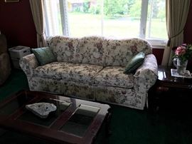 Sofa, coffee table, end table