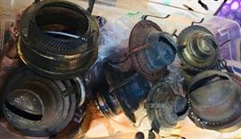 Antique oil lamp burners