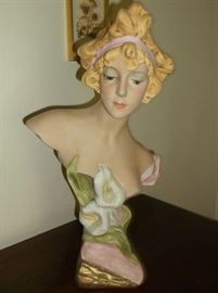 Ceramic Art Deco bust