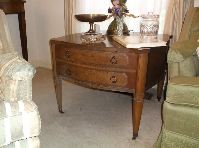 One of two side tables