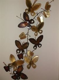 Brass butterfly wall decor