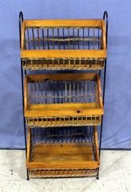 3-Tier Basket Shelf Display, 20.5"W x 46"H x 15"D