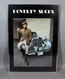 "Poverty Sucks" Framed Poster, 20"W x 28.5"H
