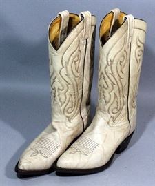 Tony Lama Style 6120 Camel Leather Cowboy Western Boots, Size 7.5D