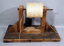 Primitive Rustic Handmade Thread / String Winder, 24"W x 14"H