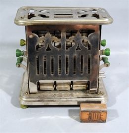 1914 Universal No. 96412 Toaster, No Power Cord, and Copper Toaster Printing Block