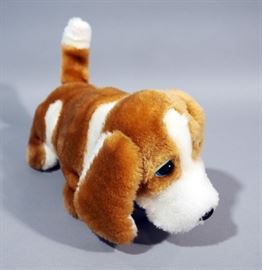 Jamina Happy Kitten Wind-Up Toy with Box, and Jamina Droopy Basset Battery Operated Plush Toy with Box, See Photos