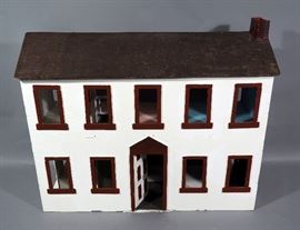 Custom Made Dollhouse with Furniture and Figurines