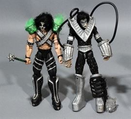 KISS McFarlane Paul Stanley Collectible Statuette, NIB, and McFarlane Action Figures with Accessories