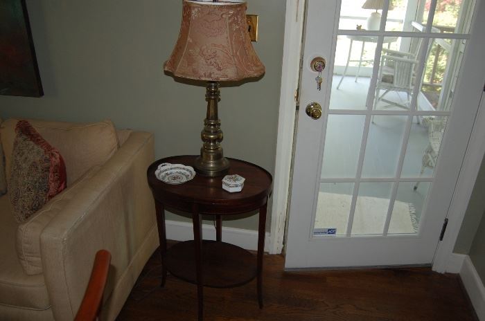 antique side tables, there is a pair