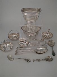 Sterling and silverplate items