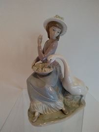 Lladro girl with goose