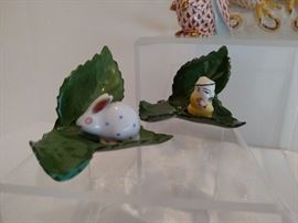 Two miniature Herend pieces