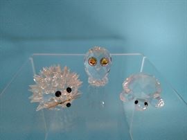 Three Swarovski miniatures
