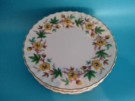 Eight Royal Doulton "Chatsworth" plates